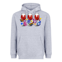 Heather Grey pride wine cups Heavyweight Hoodie - FaDigitalArtStudio