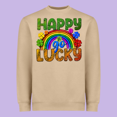 Happy Go Lucky Lgbtq+ Heavyweight Sweatshirt Designed By Nancycooperartshop