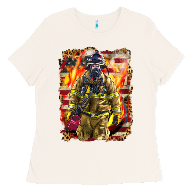 Firefighter Fire And American Ladies Tee by LillyAllenDesigns | Teevron