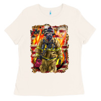 Bone Firefighter Fire And American Ladies Tee - LillyAllenDesigns