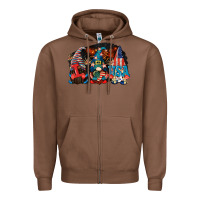 Chestnut i love usa gnomes 4th of july Zipper Hoodie - CowGirlArtShop