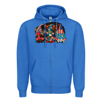True Royal i love usa gnomes 4th of july Zipper Hoodie - CowGirlArtShop