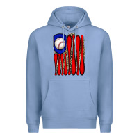 Colony Blue leopard baseball flag Premium Hoodie - JahusDesignShop