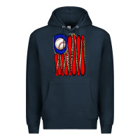 Navy leopard baseball flag Premium Hoodie - JahusDesignShop
