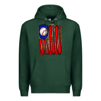 Sports Green leopard baseball flag Premium Hoodie - JahusDesignShop