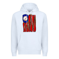White leopard baseball flag Premium Hoodie - JahusDesignShop