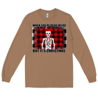 Toasted Coconut When You re Dead Inside But It Christmas Skeleton Long Sleeve Tee - Bettercallsaul