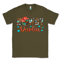 Army Green Western Howdy Darlin Classic Tee - BundleAndBundleShop