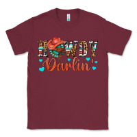 Burgundy Western Howdy Darlin Classic Tee - BundleAndBundleShop