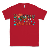 Red Western Howdy Darlin Classic Tee - BundleAndBundleShop