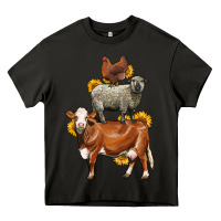 Asphalt farm animals stack Heavy Core Tee - LillyAllenDesigns