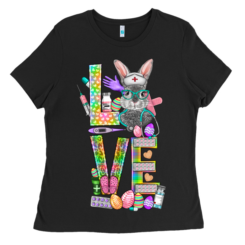 Love Easter Nurse Ladies Tee by NancyCooperArtShop | Teevron