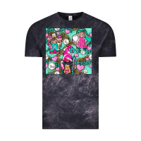 Cloud Black Hairdresser Gnomes With Hearts And Pearls With Leopard Vintage Tee - BundleAndBundleShop