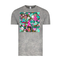 Cloud Rock Hairdresser Gnomes With Hearts And Pearls With Leopard Vintage Tee - BundleAndBundleShop