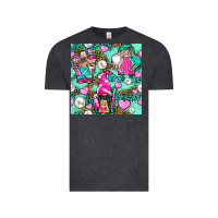Vintage Black Hairdresser Gnomes With Hearts And Pearls With Leopard Vintage Tee - BundleAndBundleShop