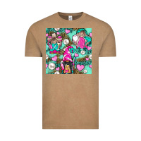 Vintage Coffee Hairdresser Gnomes With Hearts And Pearls With Leopard Vintage Tee - BundleAndBundleShop