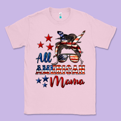 All American Mama Mother's Day Classic Tee Designed By Lillyallendesigns