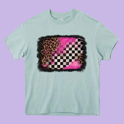 Racing Leopard Background Heavy Core Tee Designed By Jasminsmagicworld