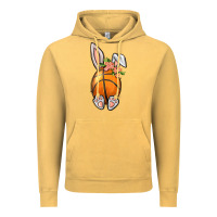 Vintage Mustard Basketball Easter Bunny Vintage Hoodie - BundleAndBundleShop