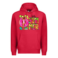 Cardinal Hello Summer Donut Girl Premium Hoodie - CowCowDesign
