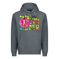 Rock Hello Summer Donut Girl Premium Hoodie - CowCowDesign