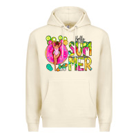 Sandshell Hello Summer Donut Girl Premium Hoodie - CowCowDesign
