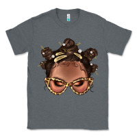 Charcoal Heather Afro Bantu Knots Hairstyles Messy Bun With Clasp Bbs  2 Classic Tee - BundleAndBundleShop