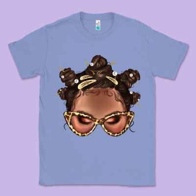 Afro Bantu Knots Hairstyles Messy Bun With Clasp Bbs  2 Classic Tee Designed By Bundleandbundleshop