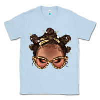 Dusty Blue Afro Bantu Knots Hairstyles Messy Bun With Clasp Bbs  2 Classic Tee - BundleAndBundleShop