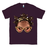 Plum Afro Bantu Knots Hairstyles Messy Bun With Clasp Bbs  2 Classic Tee - BundleAndBundleShop