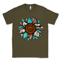 Army Green sunflower cowhide Classic Tee - JahusDesignShop