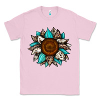 Bubblegum Pink sunflower cowhide Classic Tee - JahusDesignShop