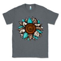 Charcoal Heather sunflower cowhide Classic Tee - JahusDesignShop