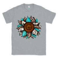 Heather Grey sunflower cowhide Classic Tee - JahusDesignShop