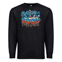 Black Boom boom Mama Premium Sweatshirt - FaDigitalArtStudio