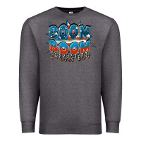 Charcoal Heather Boom boom Mama Premium Sweatshirt - FaDigitalArtStudio