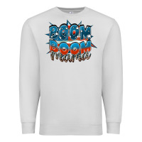 Dove Grey Boom boom Mama Premium Sweatshirt - FaDigitalArtStudio