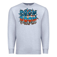 Heather Grey Boom boom Mama Premium Sweatshirt - FaDigitalArtStudio