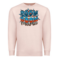 Pale Pink Boom boom Mama Premium Sweatshirt - FaDigitalArtStudio