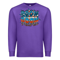 Purple Boom boom Mama Premium Sweatshirt - FaDigitalArtStudio