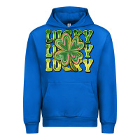 Cobalt Lucky Clover Urban Hoodie - CowhideDigitalArt