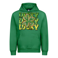 Emerald Lucky Clover Urban Hoodie - CowhideDigitalArt