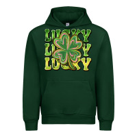 Forest Green Lucky Clover Urban Hoodie - CowhideDigitalArt