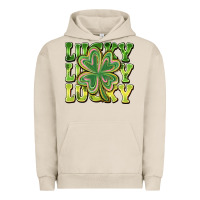 Pigment French Oak Lucky Clover Urban Hoodie - CowhideDigitalArt