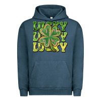 Pigment Midnight Navy Lucky Clover Urban Hoodie - CowhideDigitalArt