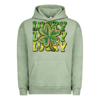 Pigment Oil Green Lucky Clover Urban Hoodie - CowhideDigitalArt