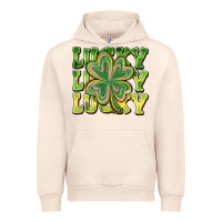 Sandshell Lucky Clover Urban Hoodie - CowhideDigitalArt