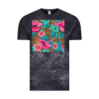 Cloud Black Hairdresser Hair Color Mixing Bowl And Dye Brush With Flowers And Leop Vintage Tee - BundleAndBundleShop