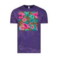 Cloud Purple Hairdresser Hair Color Mixing Bowl And Dye Brush With Flowers And Leop Vintage Tee - BundleAndBundleShop