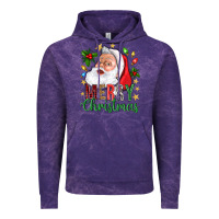 Cloud Purple Merry Christmas With Santa Vintage Hoodie - BundleAndBundleShop